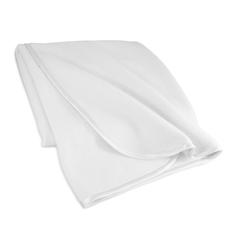 TL Care Fleece Blanket (30" x 30") with Silk-Like Satin Trim, Soft, Warm & Cozy, White, for Boys and Girls, Perfect for Baby Carrier, Stroller, Travel and Gifting - Image 3